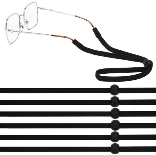 flintronic Brillenband, 6 Stück Universal Brillenbänder, Verstellbare Brillenkette mit guter Schweißabsorption, Rutschfest Brillenschnur, Sportbrillenband für Männer Frauen Kinder