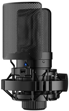Matybobe Microfono Professionale Microfono in Diretta di Registrazione di Registrazione Podcasting Xlr Connettore Shock Mount Computero Computer Studio Microfono Ideale per la