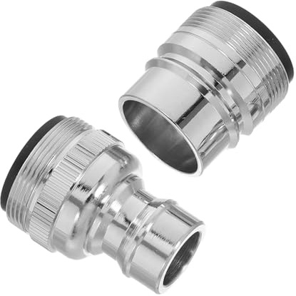 DOITOOL 2pcs Faucet Adapter Washer Coupling Brass Water Hose Connector for Kitchen Sink Dishwasher Laundry Bathroom Tap Connector