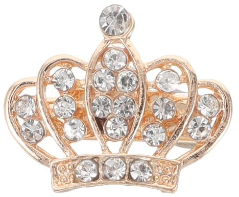 Healvian Elegante Diadem Brosche Blau aus Zinklegierung mit Strass Anstecknadel für Damen als Kleidungsschmuck zur Hochzeit