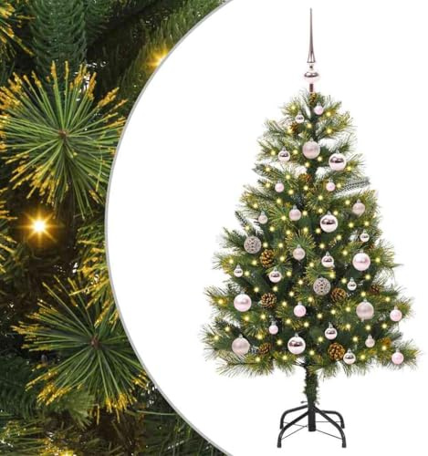 vidaXL Künstlicher klappbarer Weihnachtsbaum mit Tannenzapfen 120 cm