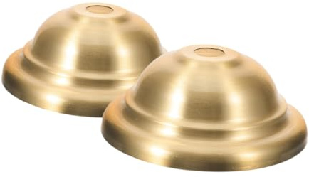 DOITOOL Cache Ampoule en Laiton pour Lustre Suspendu, Plaque de Plafond Large, Style Chapeau Britannique, Installation Stable, Lot de 2 pour Salon et Salle à Manger