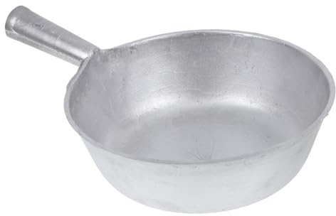 Toyvian Mestolo Acqua in Alluminio Retro Cucchiaio da Cucina con Manico Corto Antiscottatura Capacità per Lavaggio Frutta Verdura e Irrigazione Giardino Design Semplice Elegante