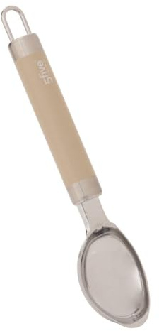 5five - cuchara para helado de acero inoxidable beige solstice h19,5cm