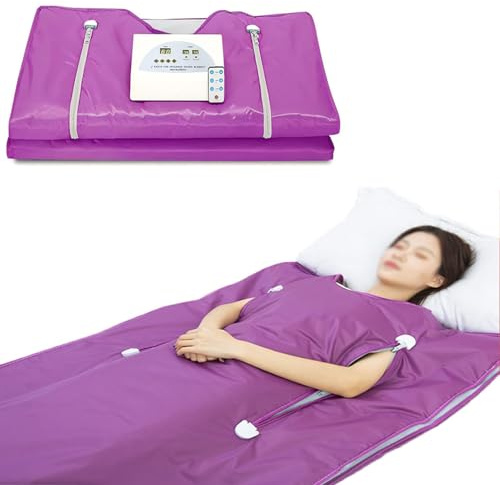GNbow Couverture de Sauna Infrarouge lointain, Couverture de Sauna Infrarouge Oxford avec Fermeture éclair Couverture Vapeur Infrarouge lointain avec Télécommande, 180 * 80cm
