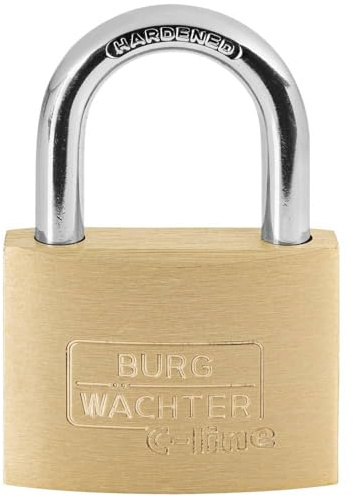Burg-Wächter C-Line 222 50 6 SB Vorhängeschloss, Messing, 7 mm Bügelstärke
