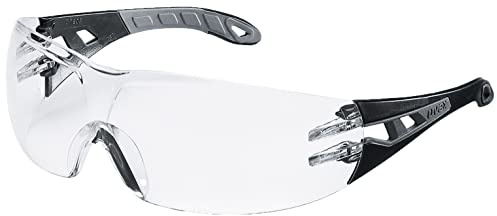 Uvex pheos CB Schutzbrille Transparent/Schwarz-Grau