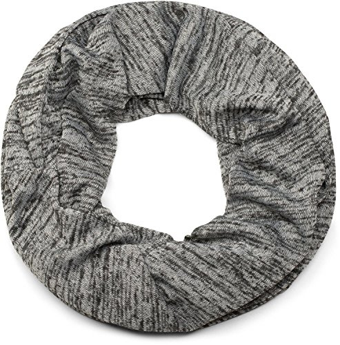 styleBREAKER écharpe loop à mailles fine, style mélange, écharpe ronde, tissu, unisexe 01017067, couleur:Gris-Gris clair