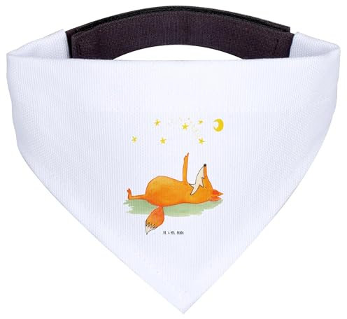 Mr. & Mrs. Panda Hundehalstuch S Fuchs Sterne - Geschenk, Always Look On The Bright Side of Life, Tuch, Kleine Hunde, Sternengucker, Mond, Entspannt, Halstuch, Füchse