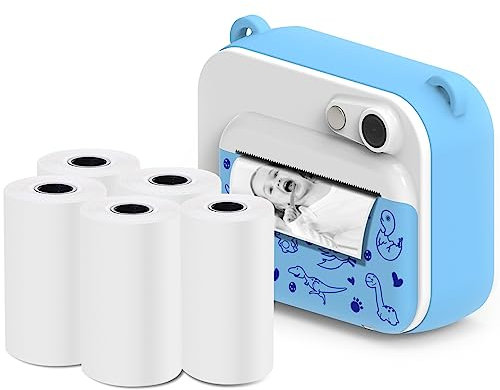 Druckpapier für Kinder Sofortbildkamera, 5 Rollen Thermopapier für Sofortdruck, bedruckbare Nachfüllpapierrollen für tragbare Kinder-Digitalkamera (23,95 * 2,28 Zoll)