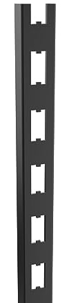 Wandschiene New York schwarz lackiert, H-Lochung, Länge 120 cm, Regalschiene zum Einhängen von Trägerstangen, Konfektionsrahmen u. Tragarmen für Böden, Verkaufssystem für die Wand, Regalhalter