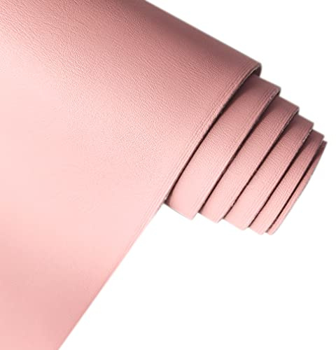 XHT Piel sintética lisa y suave, color liso, 30 x 135 cm, para coser artículos de bricolaje como ropa y bolsos de piel (rosa)