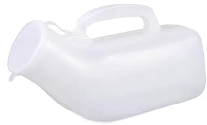 BAMFY Urinoir Homme avec Preuve De Déversement, Portable Pistolet Urinoir for Homme La Nuit Urinal Homme, Réutilisable Conteneur De Pipi for Camping, Extérieur (Color : Blanc, Size : 1200ml)