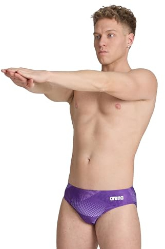 Arena Men Performance Halftone Swim Briefs Athletic Swimwear Professional Swimsuit