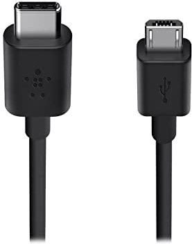 Mr.Gadget's Solutions Fast Charging USB-C to Micro USB 480MB Data Transfer Male Sync OTG Adapter Cable Cord Charge 2 in 1 Charging Cable - 1 Meter Black