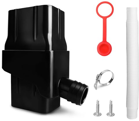 Rainwater Collection System, Rain Barrel Diverter Kit Fits 2 “x 3’’ Standard Downspoutand -Black