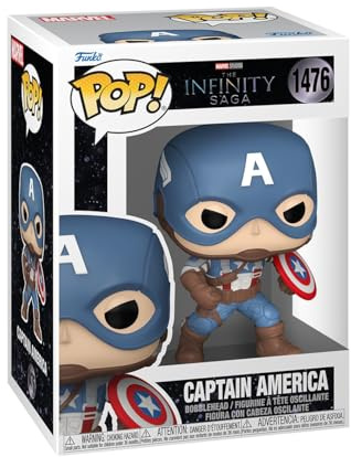 Funko Pop Marvel: Infinity Saga - Captain America | Offizielles Superheroes Merch - Vinyl Sammelfigur als Regal Deko - Geschenkidee zum Geburtstag für Fans und Sammler