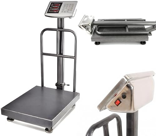 HDWR wagPRO-P800, Plateforme de Pesage Informatique, Balance d'entrepôt, Capacité Jusqu'à 800 kg, Affichage Digital, Précision +/- 200 g, Calibrage, Taille de La Plateforme 60 x 80 cm, Unité de Somme