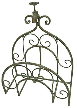 Metall Gartenschlauchhalterung antik grün Schlauchhalter Wandhalterung Garten Antik Gartendeko Gartenschlauch Halter Gartendeko HTI living