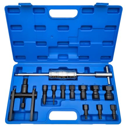 ZUXUSE 12Pcs Motorcycle Bearing Puller Kit, Blind Bearing Puller Kit, Slide Hammer Puller Set Suitable for Bearing Diameter 8-32MM