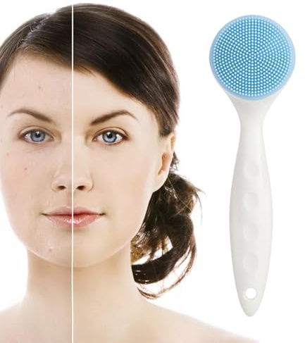 Brosse de nettoyage pour le visage - Brosse de nettoyage du visage - Brosse de lavage manuelle en silicone - Brosse nettoyante en profondeur pour le visage qui masse les pores de la peau du visage