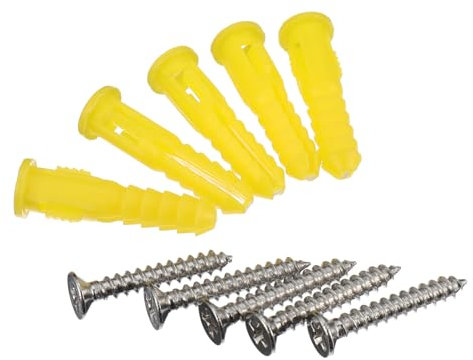 BUGUUYO 100stücke Gelbe Hohlraumdübel Mit Edelstahl-schrauben Selbstschneidend Für Trockenbau Und Wandmontage