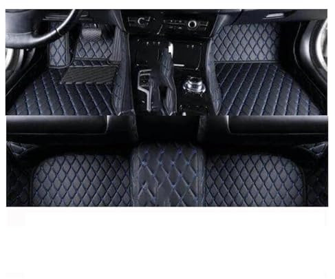 YFZNCPZI Wasserfest Antirutsch Fussmatten Für Ford Für Focus Mk III 3 2014 2015-2018 Auto-Innenraum-Styling Anti-Schmutz-Pads Komplettset Wasserdichtes Autozubehör Teppich Matten(Black Blue)