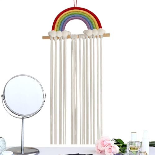 Haarschleifenhalter, Wandhalterung, Haarspangen-Organizer, Regenbogen-Organizer, Haarklammer-Organizer, Mehrzweck-Haarschleifen-Organizer, Schlafzimmer-Haar-Zubehör-Halter,