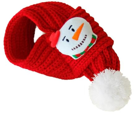 laxreheye Hunde-Weihnachtsschal, Haustier-Winter-Halswärmer - Weiche, gemütliche gestrickte Hunde-Bandanas | Verstellbarer Halswärmer mit Weihnachtsmann-Schal für Hunde, Welpen, Katzen, Kätzchen