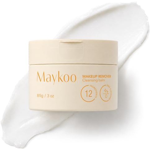 MAYKOO 2in1 Natürliche Reine Pflanzenöl Cleansing Balm Makeup Remover | 12 Inhaltsstoffe Minimal Tiefenreinigung& & Sanft Cleansing Balm | Vegan & No Cruelty Für Alle Hauttypen 85g