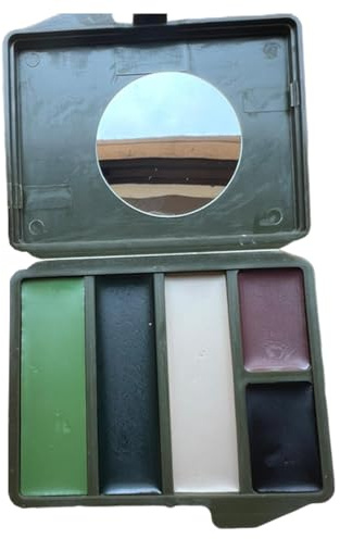 Peinture Pour Le Visage Camouflage De Chasse,Peinture Pour Le Visage Camouflage, Huile de peinture pour le visage de football, Peinture de maquillage imperméable pour le visage, 5 couleurs, peinture d