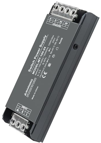 Karyoosi Transformateur LED 24V 100W 4.15A, Alimentation Transformateur 220V vers 24V Compacte et Robuste pour Lampes et Bandes LED