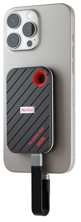 Netac ZX20 II 2TB Externe SSD 2TB NVMe Portable SSD,Tragbar SSD USB 3.2 Gen2×2,bis 2000MB/s Lesen, Externe Solid State Laufwerke (magnetisches Design,Stoß- und Fallfestigkeit)