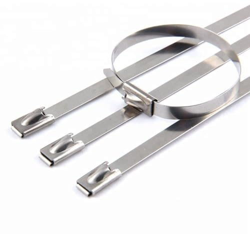drburpily Bridas grises para cables Solución elegante y funcional para la gestión de cables Acero inoxidable Bridas de acero inoxidable Cuidado del jardín