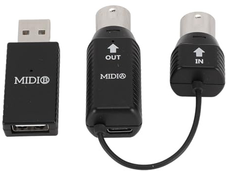 UPALDHOU Adattatore MIDI Wireless di Controller MIDI USB -ZU Professionisti con Bassa Latenza per Dispositivi, Distanza efficace: 10 M, Scena applicabile: Performance da Palcoscenico