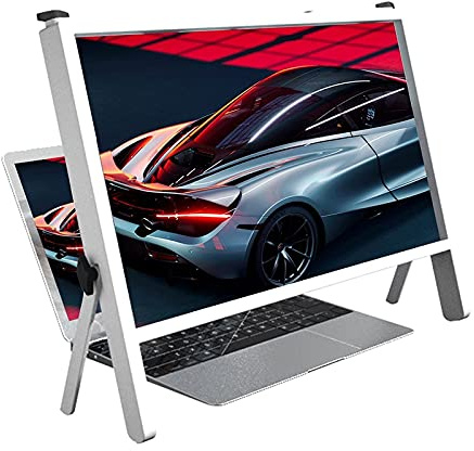 MEVZHH Magnifyiglasses,Laptop Screen Magnifier 21Laptop Stands, Computer Screen 3D Magnifier Projector Wihet Adjustable Stand Adjustment Laptop Monitor Magnifier,White/White