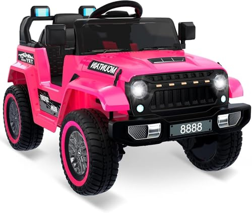 Coche eléctrico para niños, coche eléctrico infantil, 12 V, 4,5 AH, 3 velocidades, con mando a distancia de 2,4 G, luces LED, música y bocina, vehículos eléctricos para niños a partir de 3 años