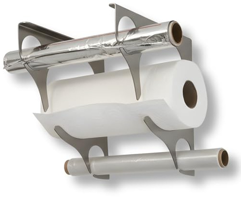 Küchenrollenhalter aus Edelstahl – Wandhalter zum Kleben ohne Bohren – Platzsparende Lösung für die Küche – Starker Halt
