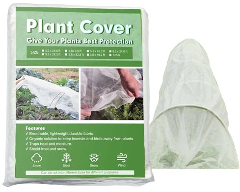Hezudiay para Plantas - 3 m x 10 m de vellón de Invierno, para Plantas de Invierno, para jardín, balcón, terraza, césped, arbusto, Fruta en frío