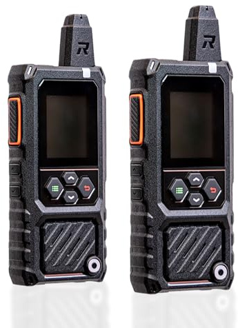 Rapid Radios RAD1– 2-Pack Waterproof Rugged LTE + Wi-Fi Rapid Radio – Nationwide Push-to-Talk Communication, IPX6 Weatherproof, Long Battery Life, Paging & Group Talk, No Monthly Fees