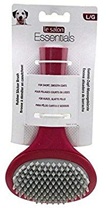 LeSalon Essentials Gummi-Zupf-Massagebürste groß, für Hunde