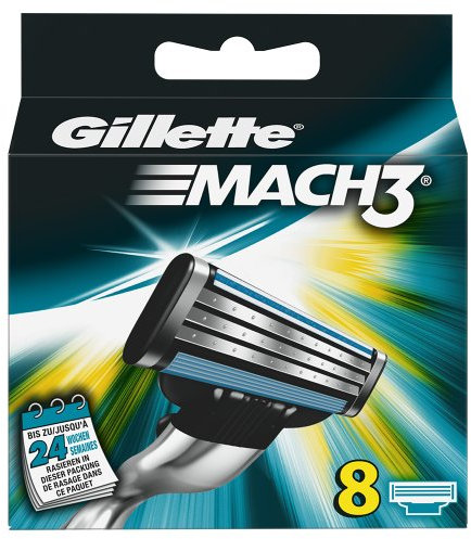 Gillette Mach3 Rasierklingen für Rasierer 8 Ersatzklingen für Nassrasierer Herren mit 3-fach Klinge