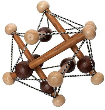 Manhattan Toy Artful Skwish Wooden Baby Rattle and Motor Skill Activity Toy for Infants and Toddlers