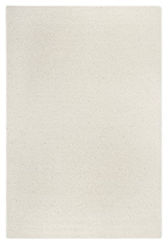 -LUXOR- living Teppich Mazzolla - Wollteppich Natur Schurwolle Teppich Wohnzimmer flauschig Wohnzimmerteppich 100 x 150 cm Creme