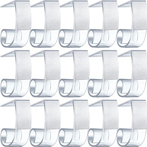 Boao 50 Pcs Transparent Clear Table Skirting Clips Model Plastic Tablecloth Clips Holder Clamps with Hook Loop for Tablecover Wedding Indoor Outdoor Party Dining Home 1 3/5 to 1 4/5 Inches