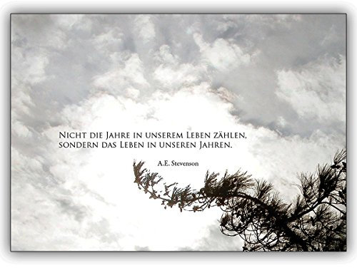 Druck von 4 Todesanzeigen: Himmel innen ihr Text. Motiv:Es gibt eine Verbindung zwischen den Lebenden und den Toten. mit traditionell gestalteter Text innen - zzgl 4 Papier Einleger weiß