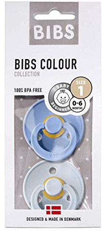 BIBS Schnuller 2er Pack Größe 1 in Sky blue/Baby blue