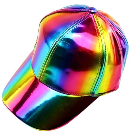 LIOOBO Baseball Cap Holographische 80Er Jahre Cosplay Holographische Galaxie Rave Hip Hop Kostüm Hut