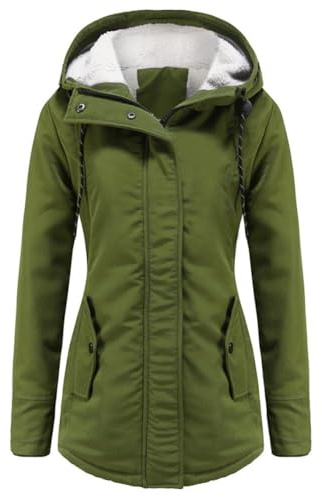 Yynuda - Parka con cappuccio, invernale, caldo, con cappuccio