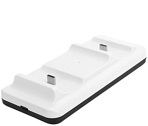 Stazione di ricarica per controller PS5, supporto per controller per caricabatterie rapido doppio di tipo C, caricatore da tavolo, protezione con chip di sicurezza, caricatore per controller per conso